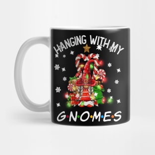 Funny Christmas Gnome Hanging With My Gnomies Family Pajamas Mug